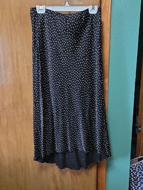 Abercrombie & Fitch Black Polka Dot High-Low Skirt